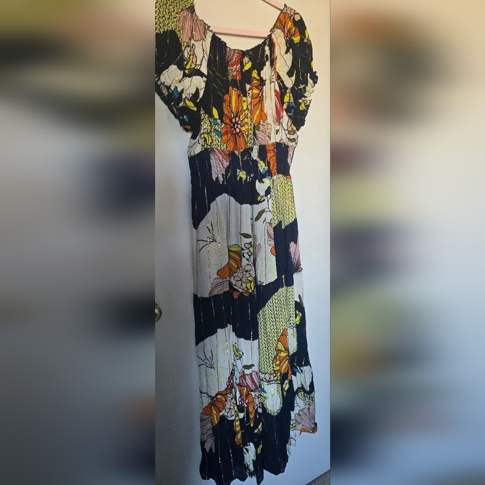 Vibrant Floral Maxi Dress By Anthrophologie (B1) - Picture 6 of 10